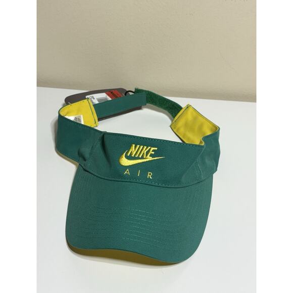Vintage Nike Air Visor Hat Cap Embroidered Hat Green Yellow Pickleball Running - Picture 1 of 4